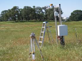 Diffuse PAR sensor and radiometer tower