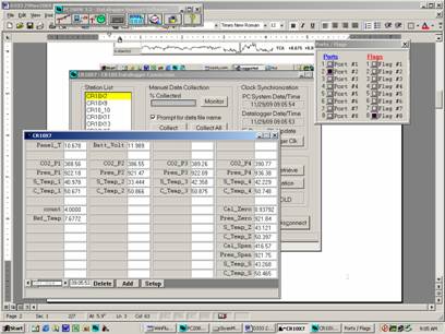 Screen shot of Li-800 calibration pre-cal