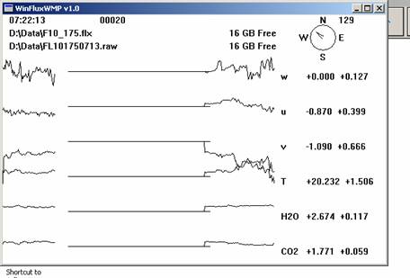 Floor Gill sonic plots screen before downloading data