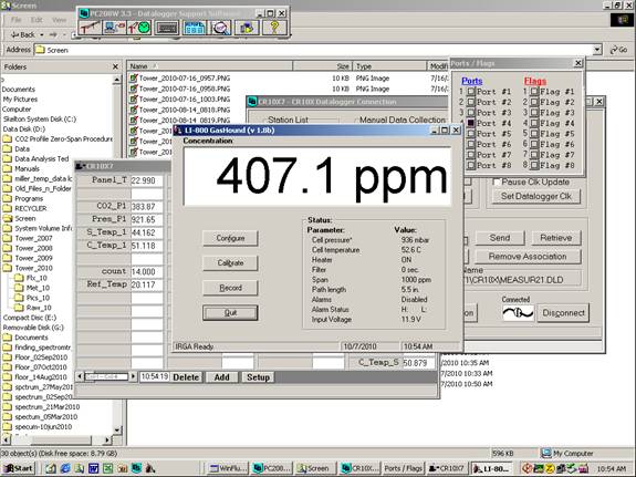 Screen shot of Li-800 calibration span post-cal