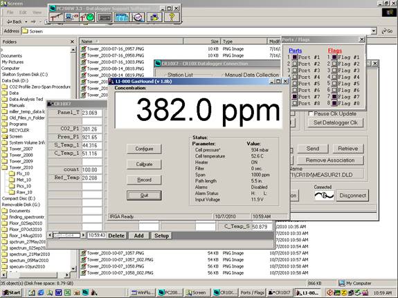 Screen shot of Li-800 calibration span post-cal