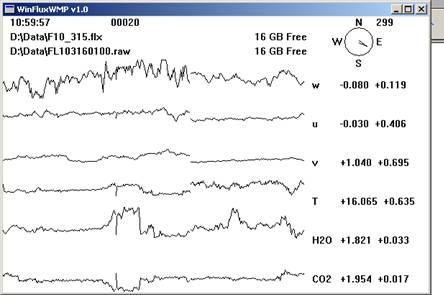 Floor Gill sonic plots screen before downloading data