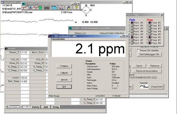 Screen shot of Li-800 calibration zero pre-cal