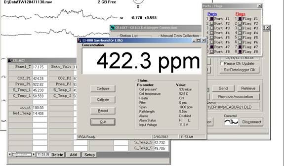 Screen shot of Li-800 calibration span post-cal