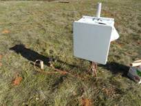 Soil co2 data logger box at Tonzi