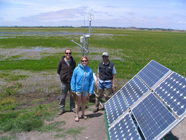 Ben, Jaclyn and Dennis at the rice site