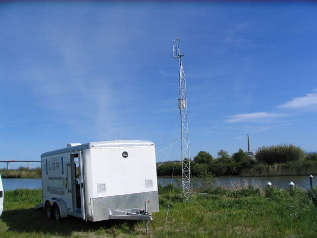 LGR trailer at Levee tower site