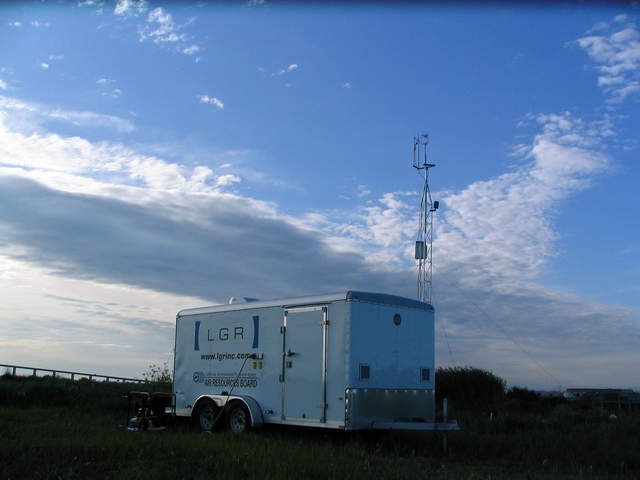 LGR trailer at levee tower