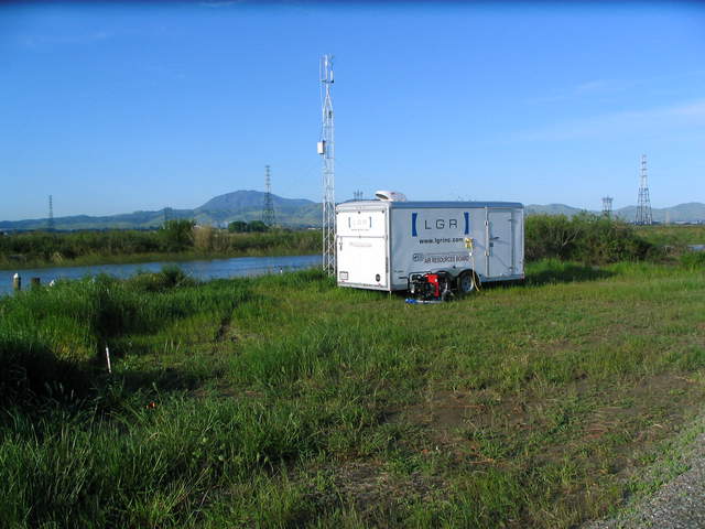 LGR trailer at the levee site