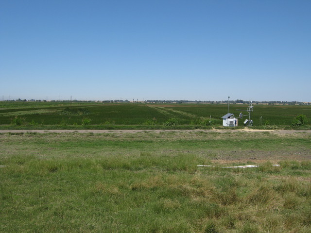 Twitchell Rice site including eddy tower and equipment box