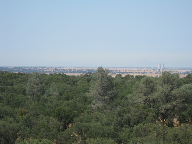 View from top of tower of Rancho Seco and Mt. Diablo.