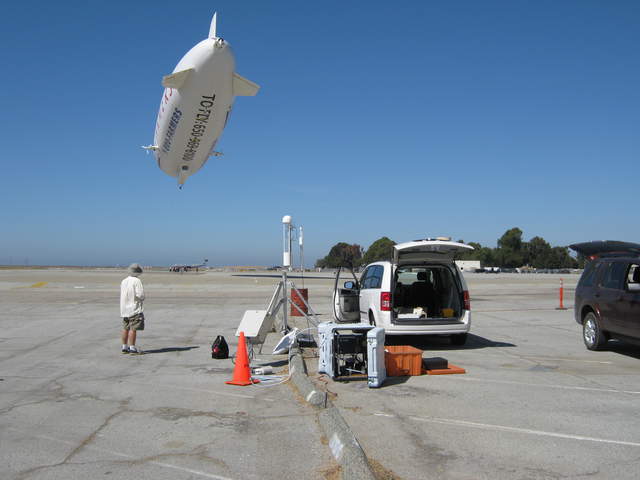 Setting up eddy experiment on run was apron blimp over head