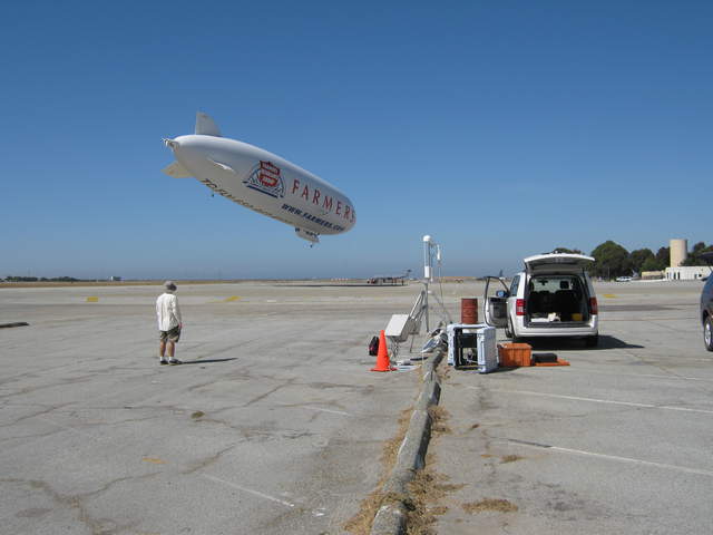 Setting up eddy experiment on run was apron blimp over head