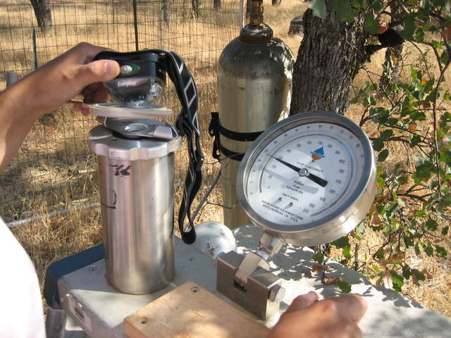 Making leaf water potential measurements