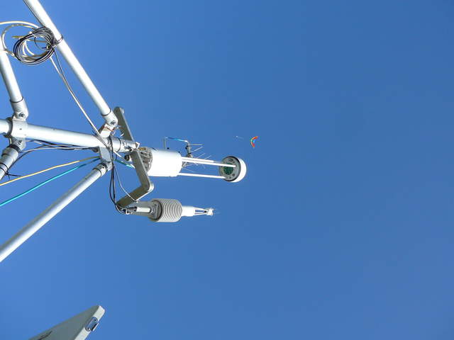 Kite above the eddy sensors