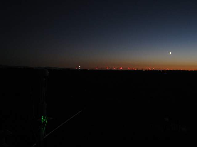 Moon after sunset