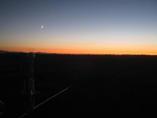 Moon after sunset