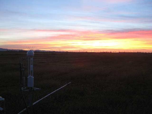 Eddy sensors and nice sunset