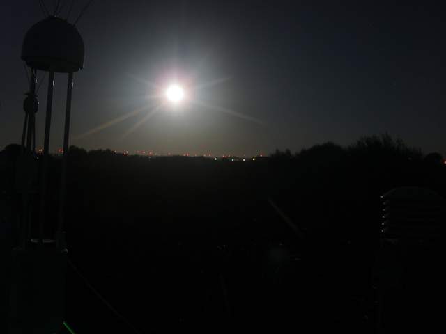 Full moon before dawn