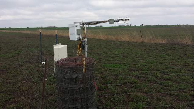Sheep fence around radiometers