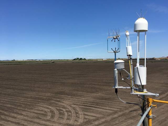 Eddy sensors over a furrowed, bare field
