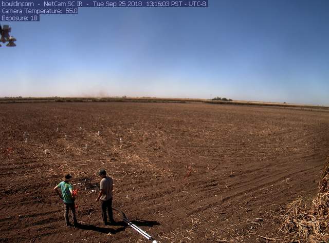 Brian and Tyler check soil chambers