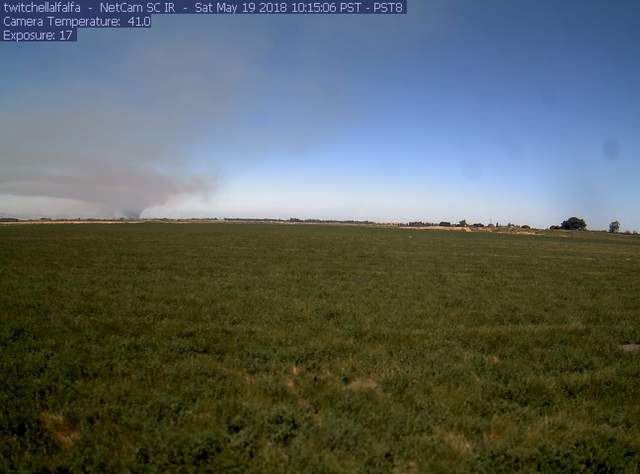 Smoke from fire near Hwy 160