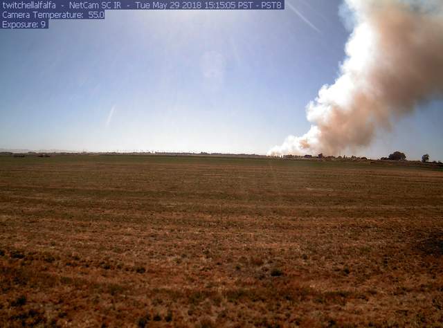 Smoke from fire near Hwy 160