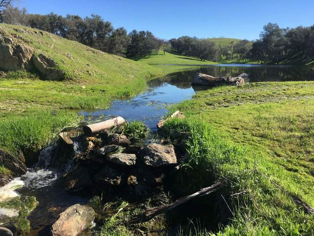 Vaira pond spillway flowing