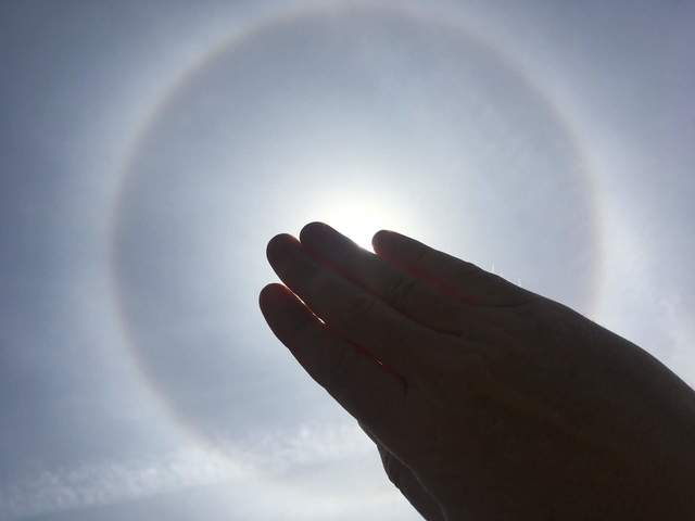 Nice ring around the sun most of the morning