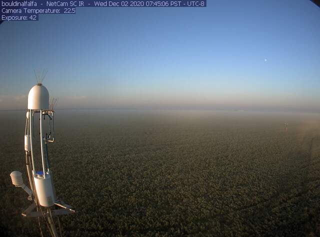 Fog and moonrise