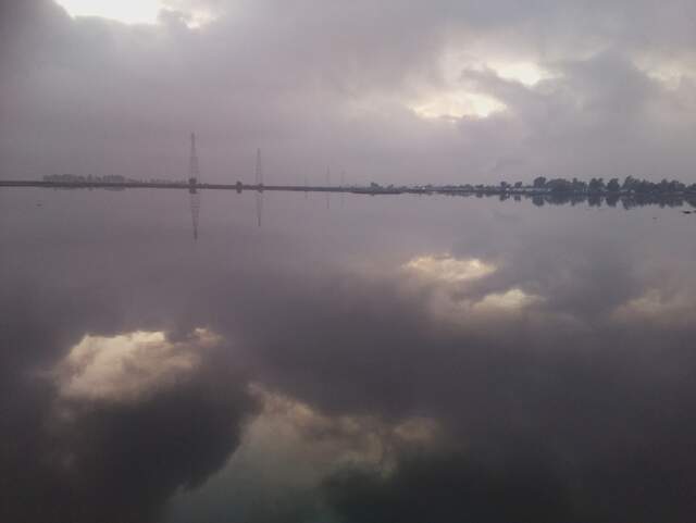 Nice clouds reflected in the water