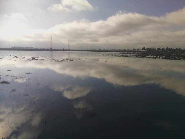 Nice clouds reflected in the water