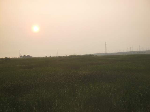 Sun in a smoky sky