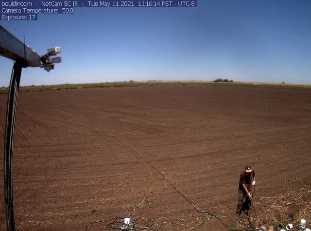 Tyler setting up after corn was planted