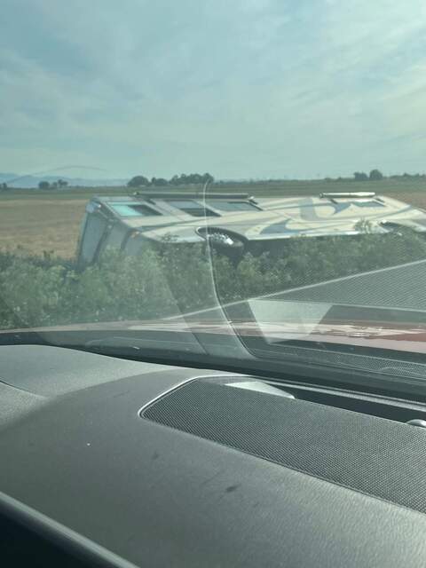 Both Hwy 12 and the field road to the north were closed for about