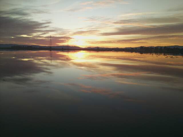 Sunset and water