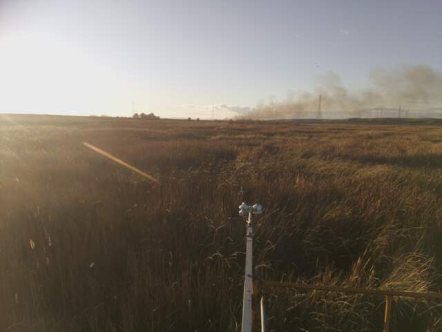 smoke plume to the west