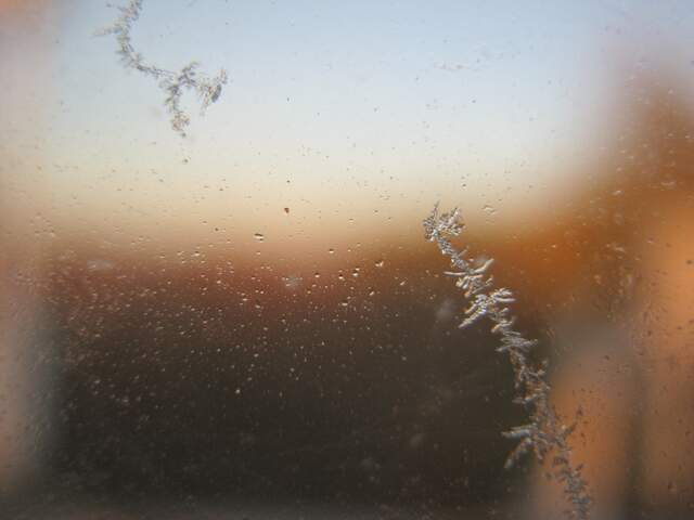 Ice on the camera window