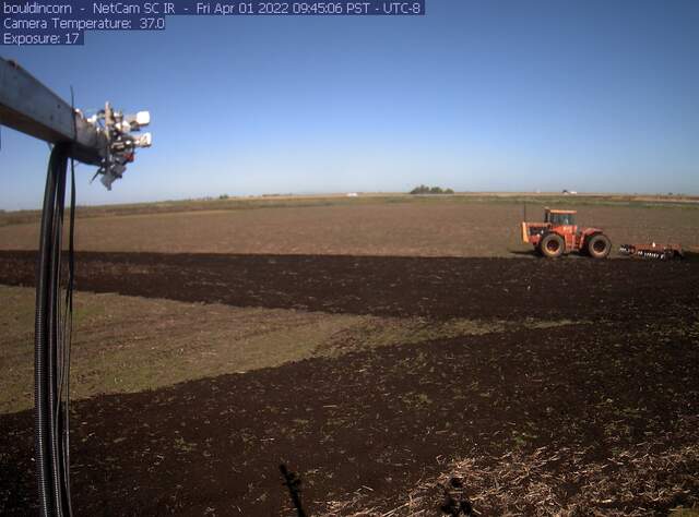 Tractor tilling the field