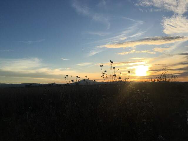 Sunset behind Mt. Diablo