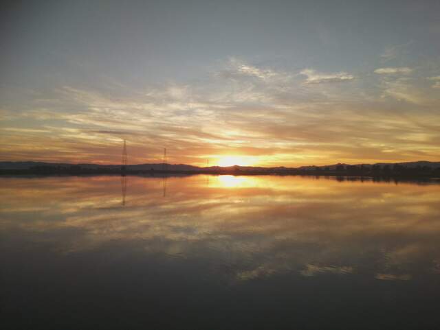 Nice reflected sunset