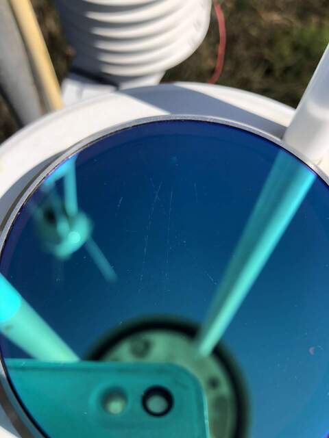 I scratched the lower 7700 mirror while cleaning off bird poop in the middle. RSSI seems fine.