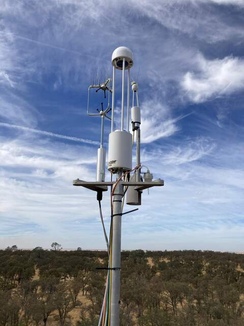 LI-7700 installed on the Tonzi Tower top