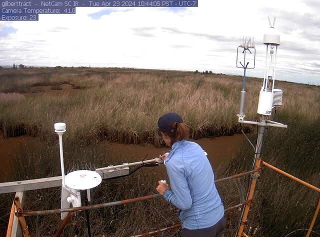 Kyle cleaning the radiometers