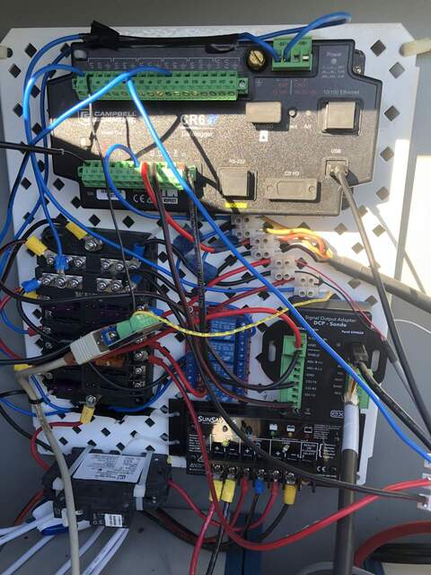 Datalogger wiring at EL lateral flux station