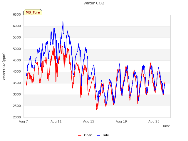 Explore the graph:Water CO2 in a new window