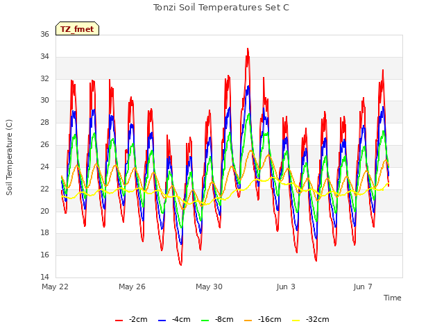 Explore the graph:Tonzi Soil Temperatures Set C in a new window