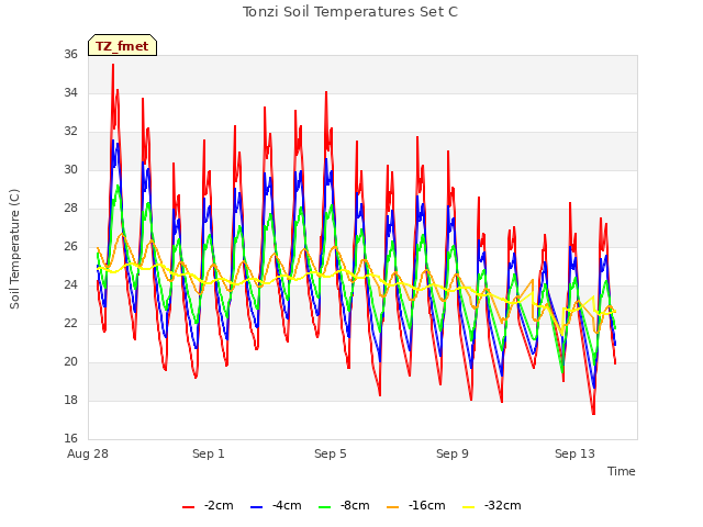 Explore the graph:Tonzi Soil Temperatures Set C in a new window