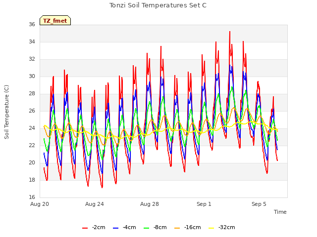 Explore the graph:Tonzi Soil Temperatures Set C in a new window